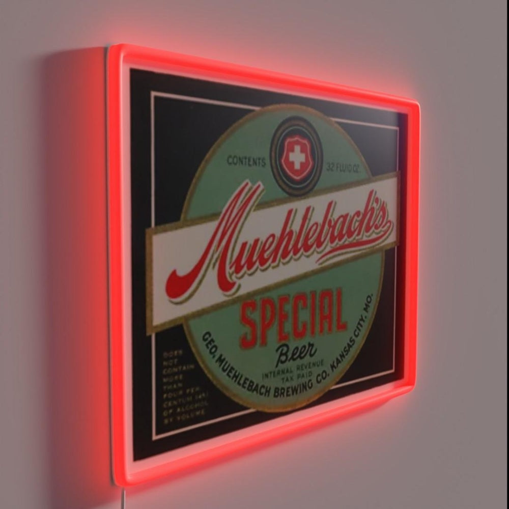 Muehlebachsspecial Beer Rgb Led Neon Sign - LED neon sign close-up detail