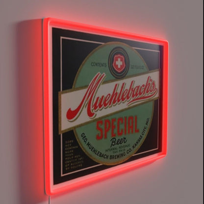 Muehlebachsspecial Beer Rgb Led Neon Sign - LED neon sign close-up detail