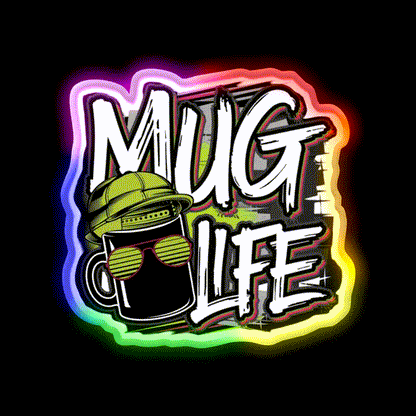 Mug Life Vibes Cafe Led Neon Sign Espresso Bar Art Rgb Color