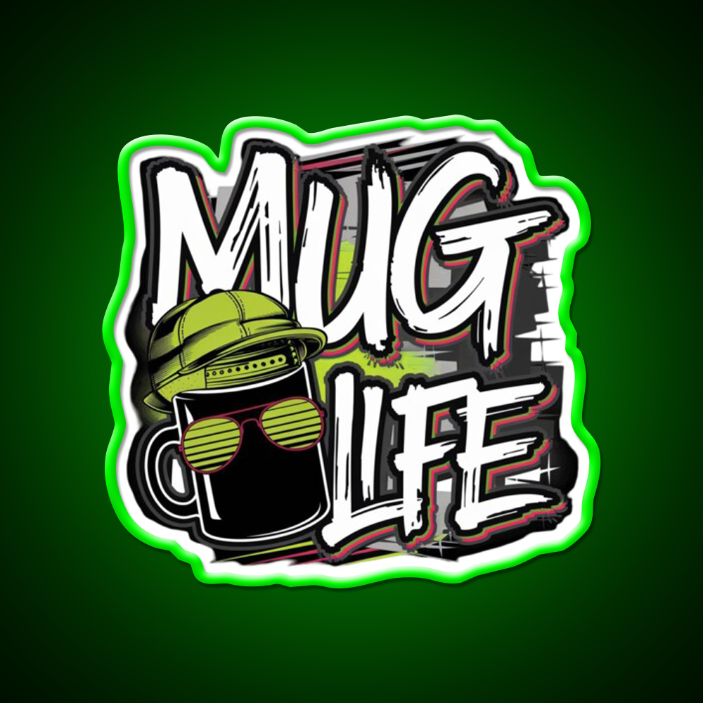 Mug Life Vibes Cafe Led Neon Sign Espresso Bar Art Rgb Color