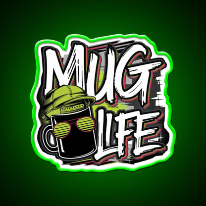 Mug Life Vibes Cafe Led Neon Sign Espresso Bar Art Rgb Color