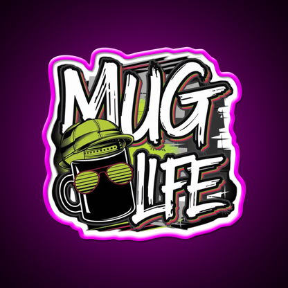 Mug Life Vibes Cafe Led Neon Sign Espresso Bar Art Rgb Color