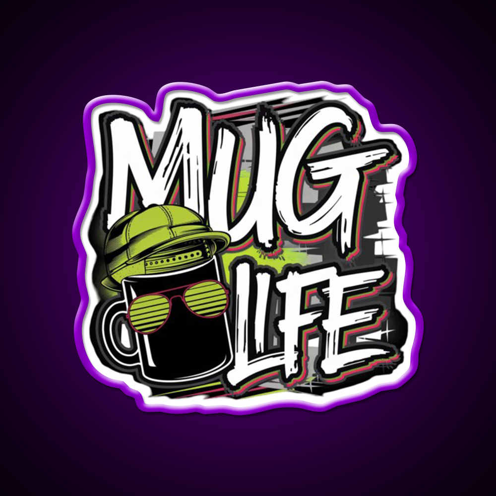 Mug Life Vibes Cafe Led Neon Sign Espresso Bar Art Rgb Color