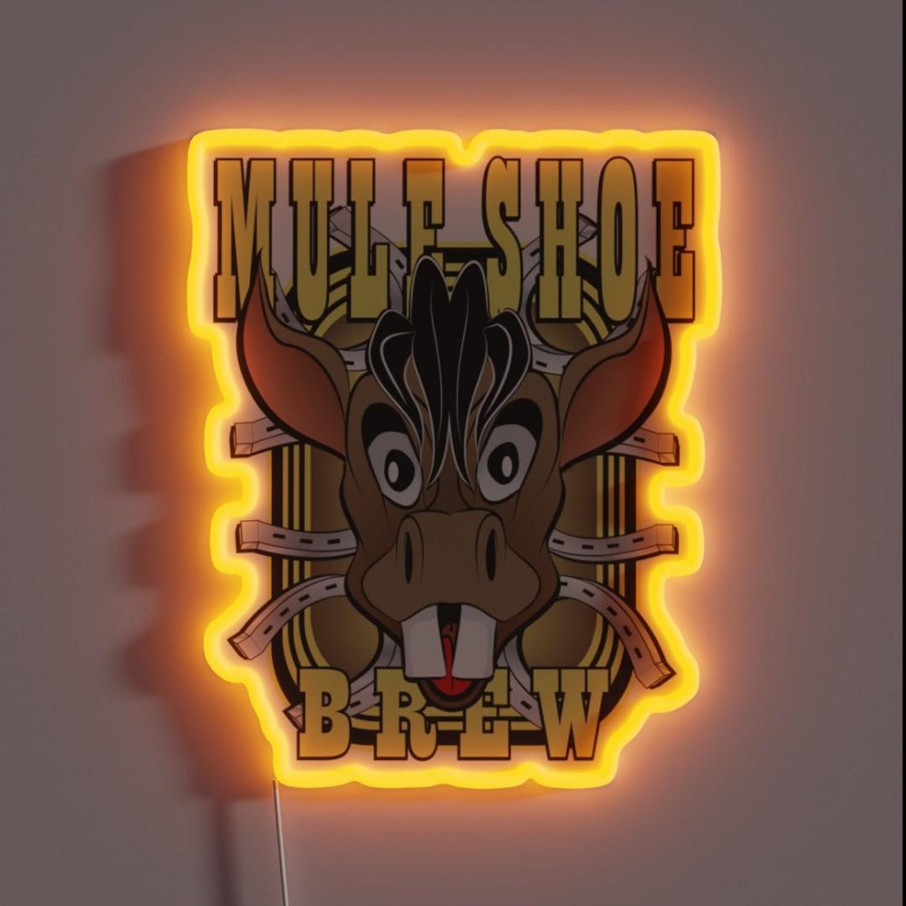 Mule Shoe Brew Rgb Led Neon Sign