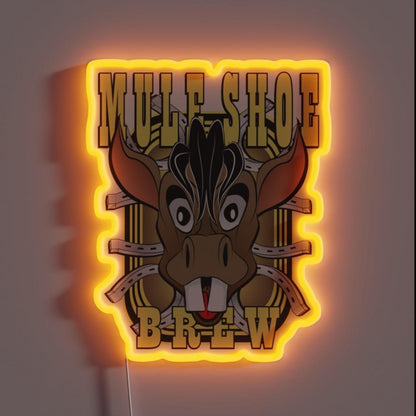 Mule Shoe Brew Rgb Led Neon Sign