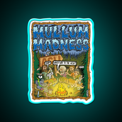 Mullum Madness Hemp Inspired Green Leaf Led Neon Sign Rgb Color - Size and dimension reference