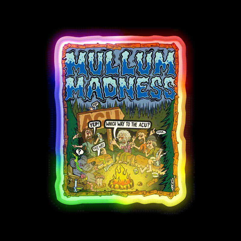 Mullum Madness Hemp Inspired Green Leaf Led Neon Sign Rgb Color - LED neon sign close-up detail