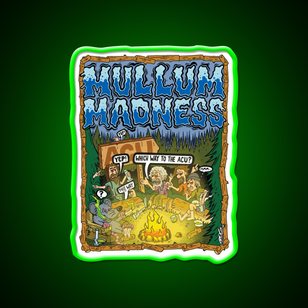 Mullum Madness Hemp Inspired Green Leaf Led Neon Sign Rgb Color - LED neon sign view 8