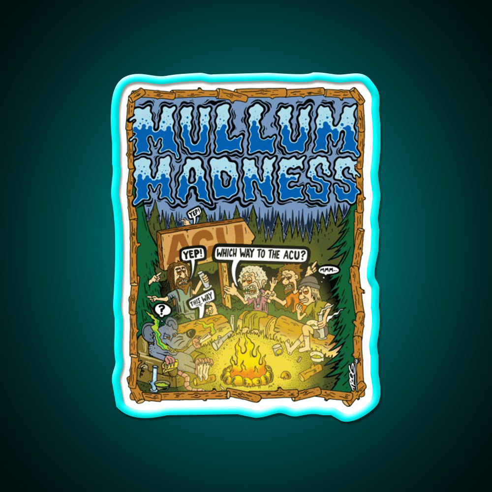 Mullum Madness Hemp Inspired Green Leaf Led Neon Sign Rgb Color - Shineneon