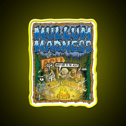 Mullum Madness Hemp Inspired Green Leaf Led Neon Sign Rgb Color - Shineneon