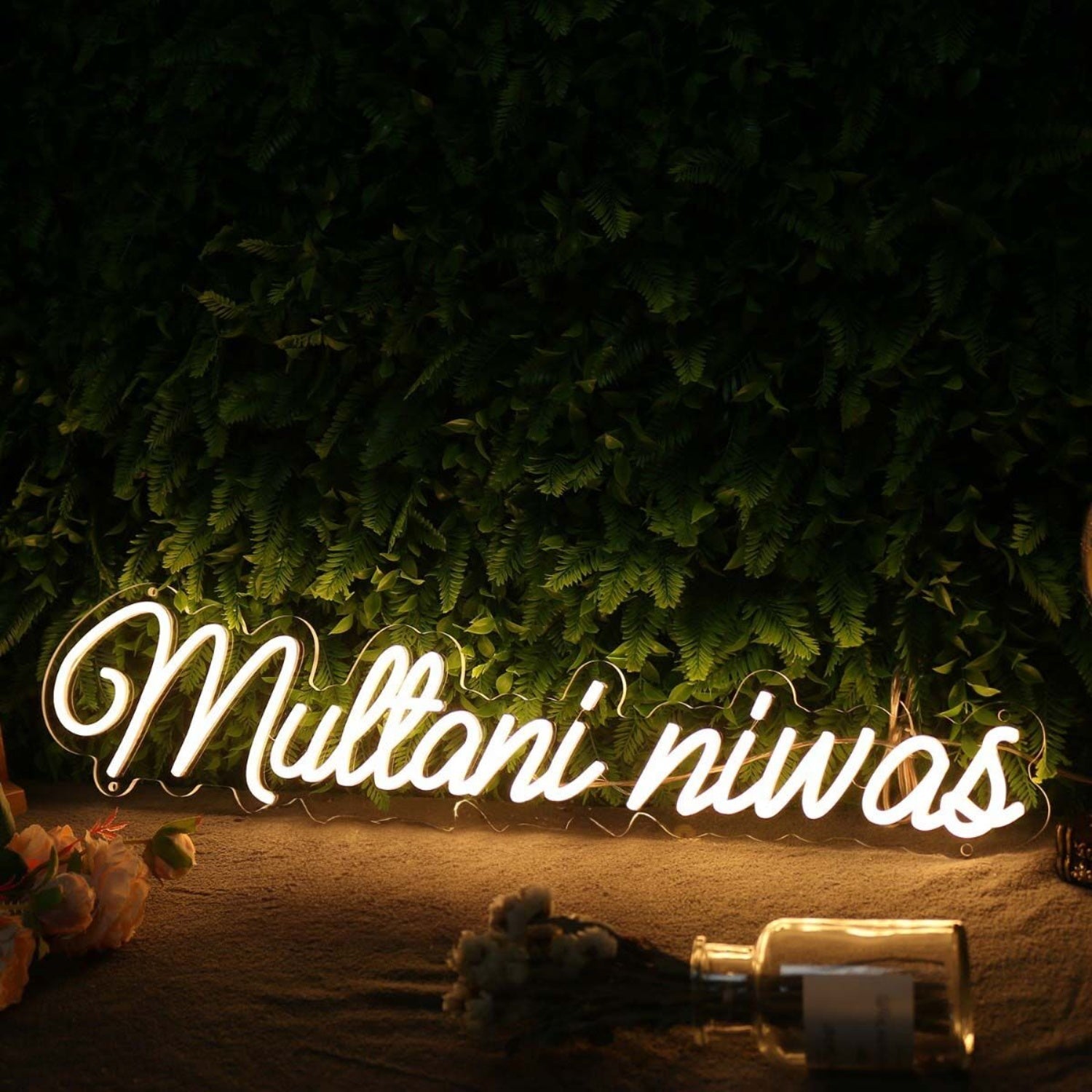 Multani Niwas Yellow Led Neon Sign - Shineneon