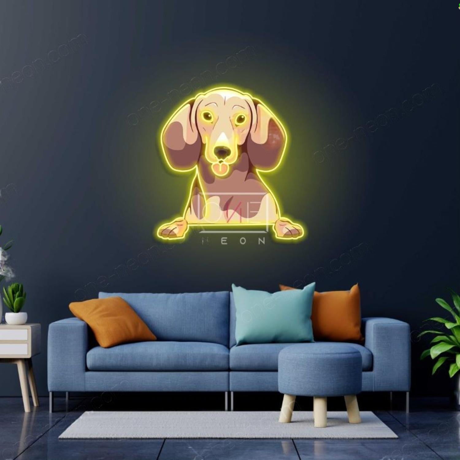 Multi-Color Dachshund Dog Art Led Neon Sign For Home Wall Decor | Shineneon