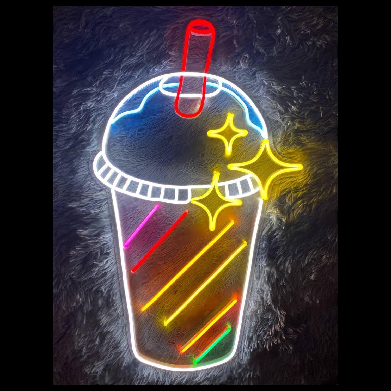 Multicolor Bubble Cup Led Neon Sign For Cafe Home Decor | Shineneon