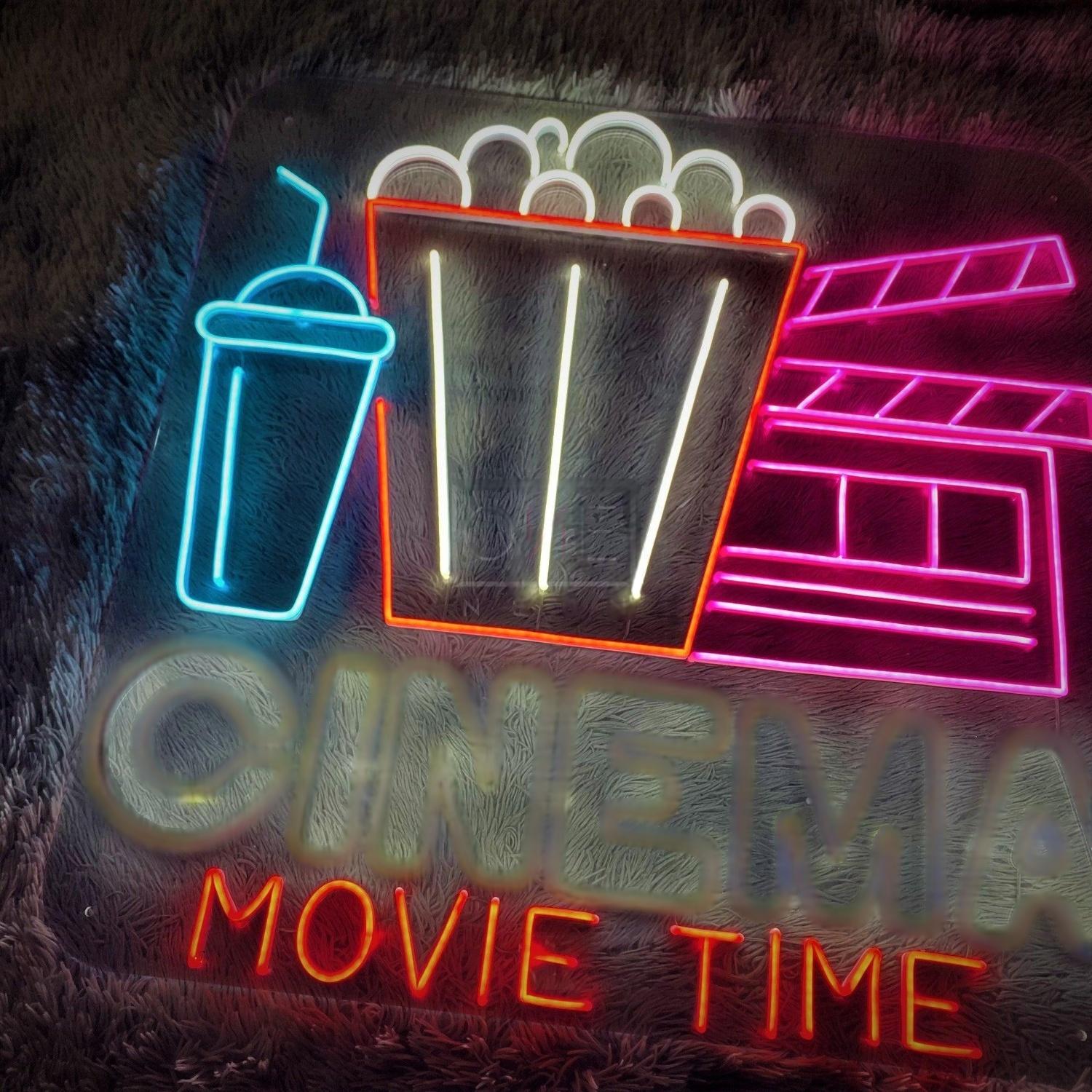 Multicolor Cinema Movie Time Led Neon Sign For Theater Decor | Shineneon