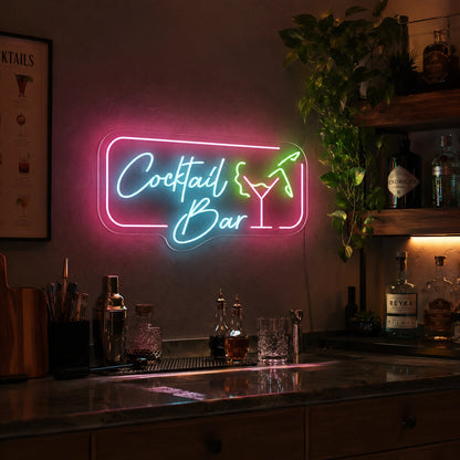 Multicolor Cocktail Bar Neon Sign LED Neon Sign real lifestyle scene