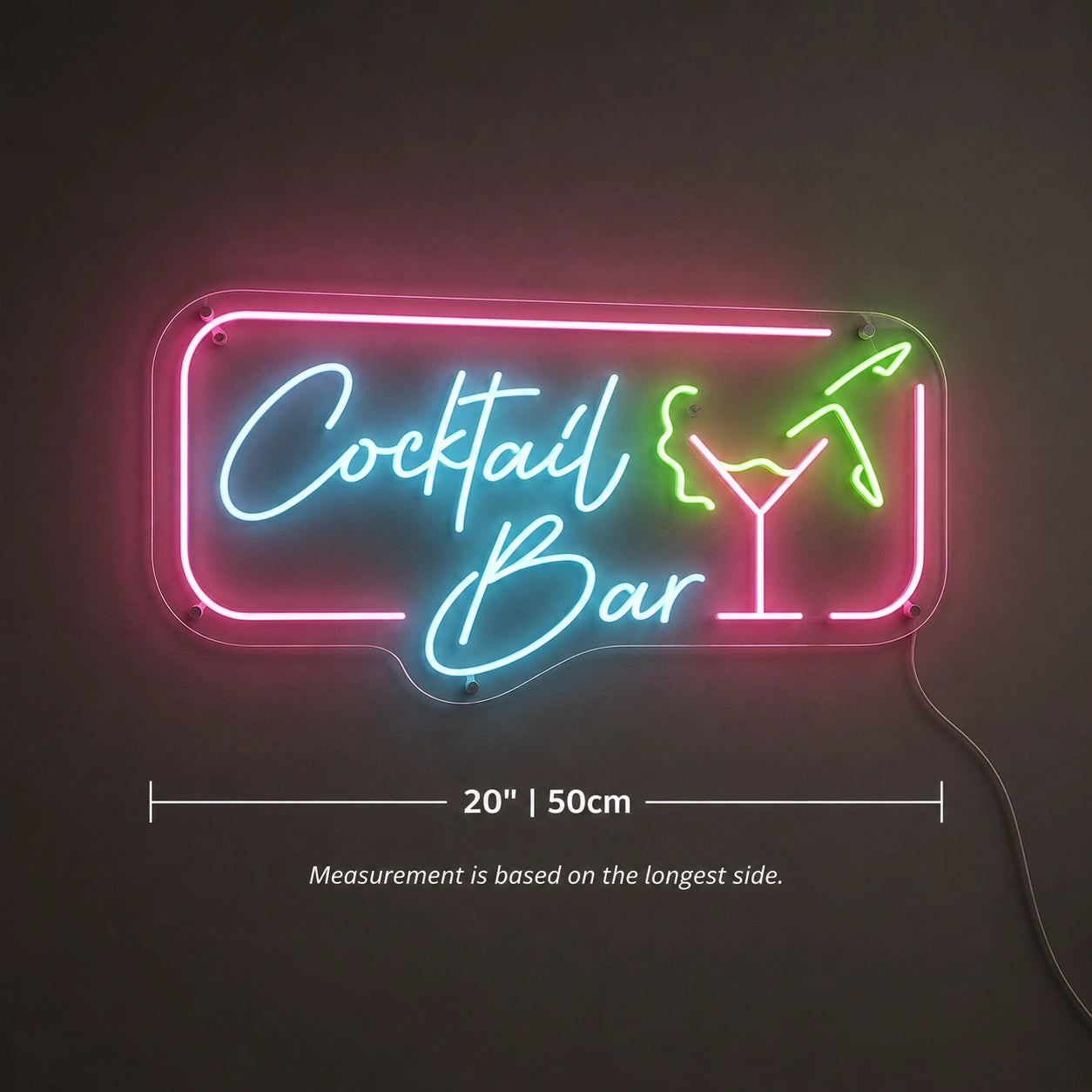 Multicolor Cocktail Bar Neon Sign LED Neon Sign size image