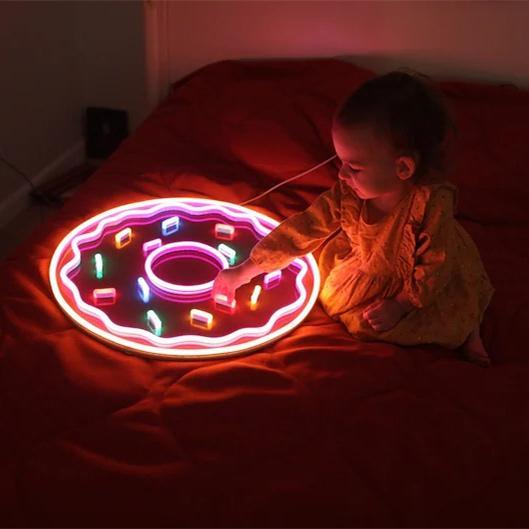Multicolor Donut-Shaped Led Neon Sign For Kids Room Decor | Shineneon