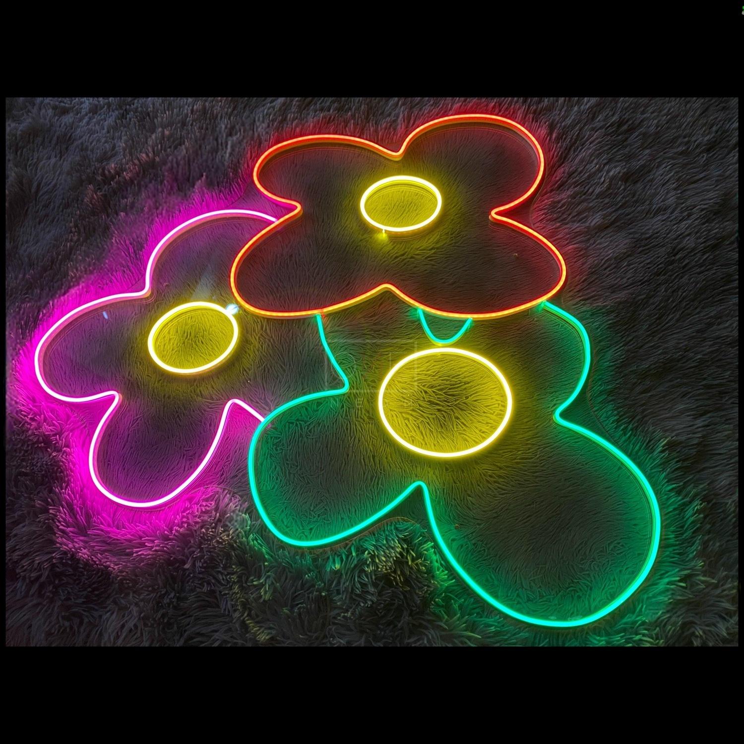 Multicolor Flower Led Neon Sign For Indoor Decor | Shineneon