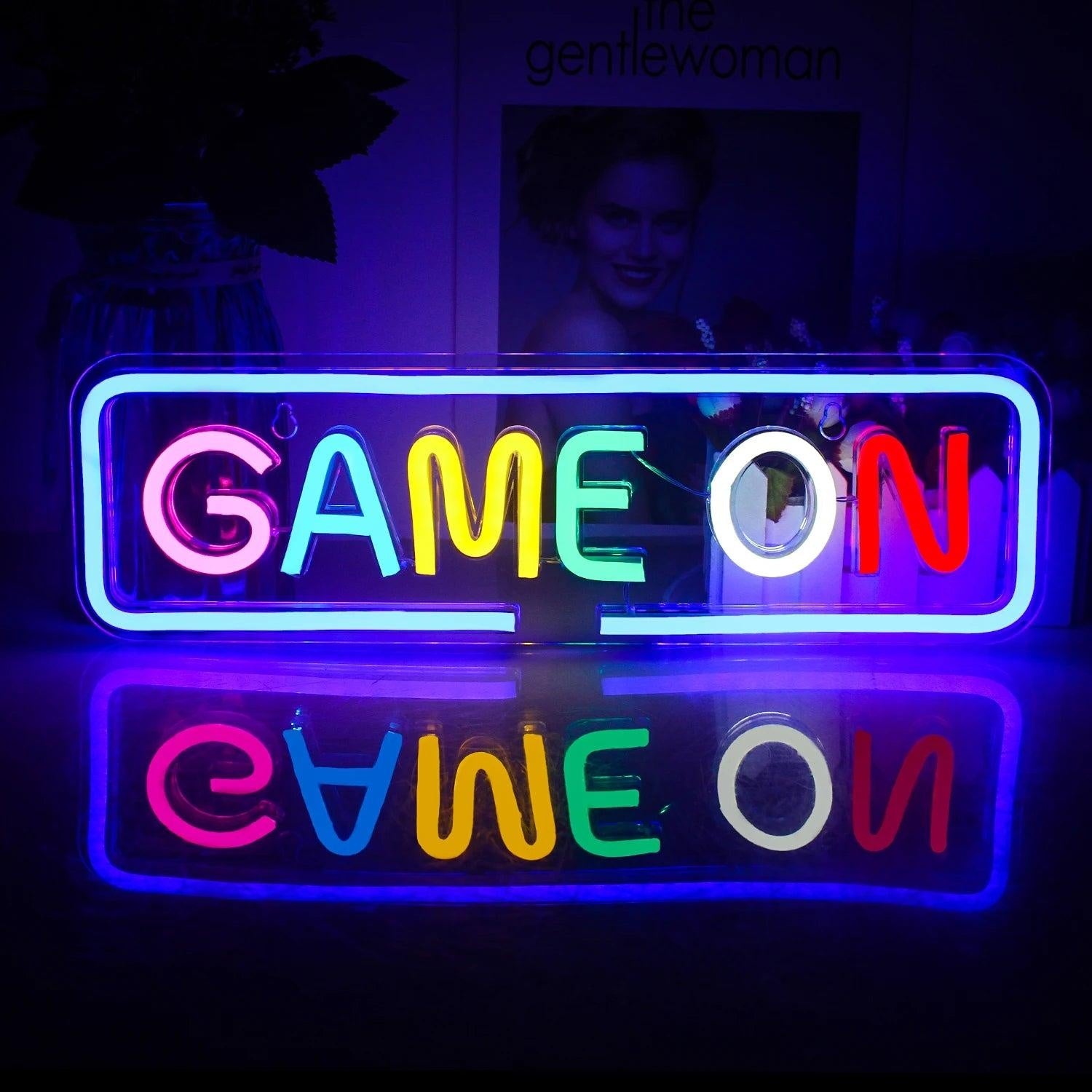 Multicolor Game On Led Neon Sign For Gaming Room Decor Powered | Shineneon