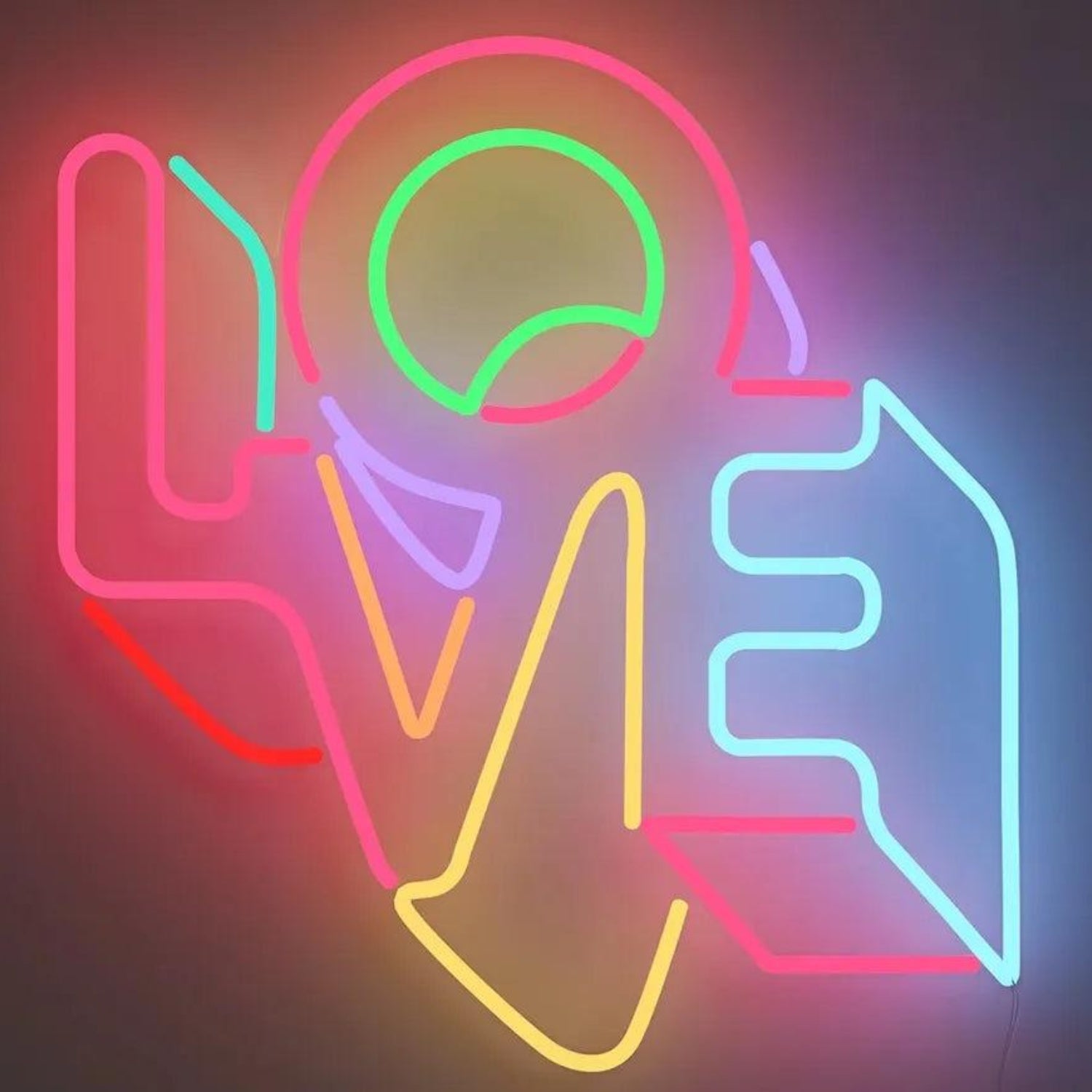 Multicolor LOVE LED Neon Sign for Home Decor Cafe Wall Art | Shineneon