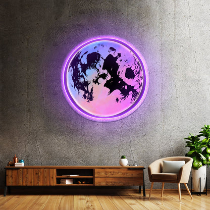 Multicolor Moon Artwork Animal Neon Signs - Shineneon