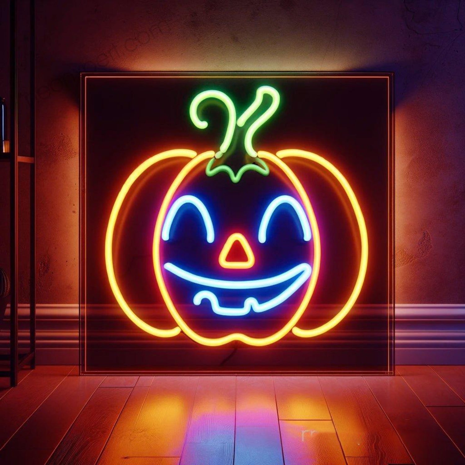 Multicolor Pumpkin Face Led Neon Sign For Halloween Indoor Decor | Shineneon