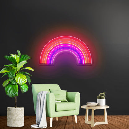 Multicolor Rainbow Aesthetic Artwork Pink Neon Sign - Shineneon