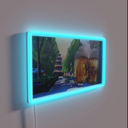 Munich Chinese Tower Beergarden In English Garden Rgb Led Neon Sign