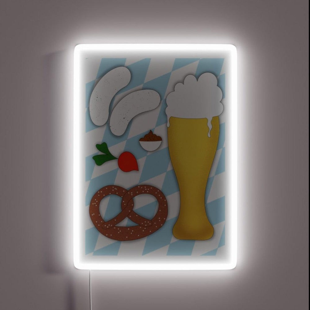 Munich White Sausage Breakfast Munich Breakfast Rgb Led Neon Sign