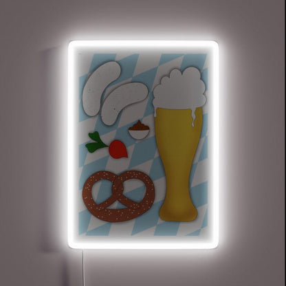 Munich White Sausage Breakfast Munich Breakfast Rgb Led Neon Sign