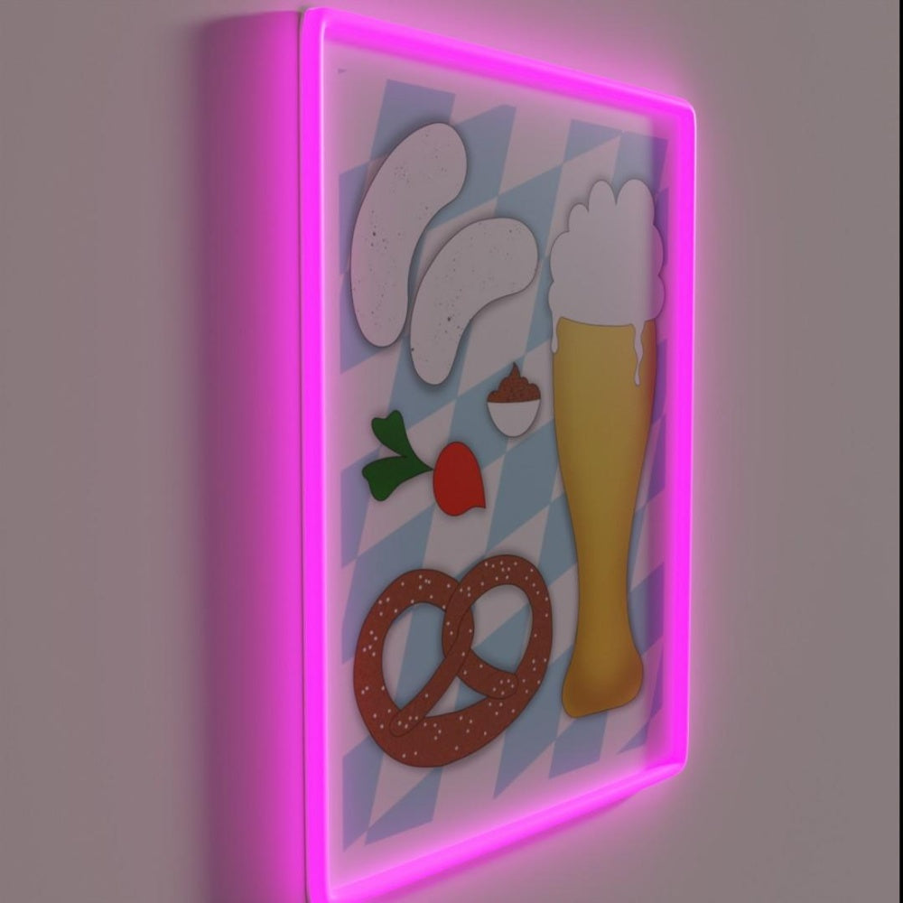 Munich White Sausage Breakfast Munich Breakfast Rgb Led Neon Sign