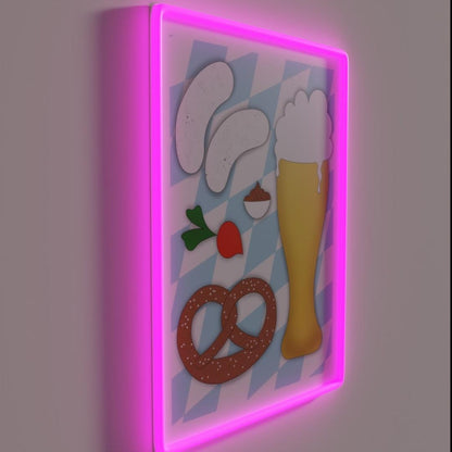 Munich White Sausage Breakfast Munich Breakfast Rgb Led Neon Sign