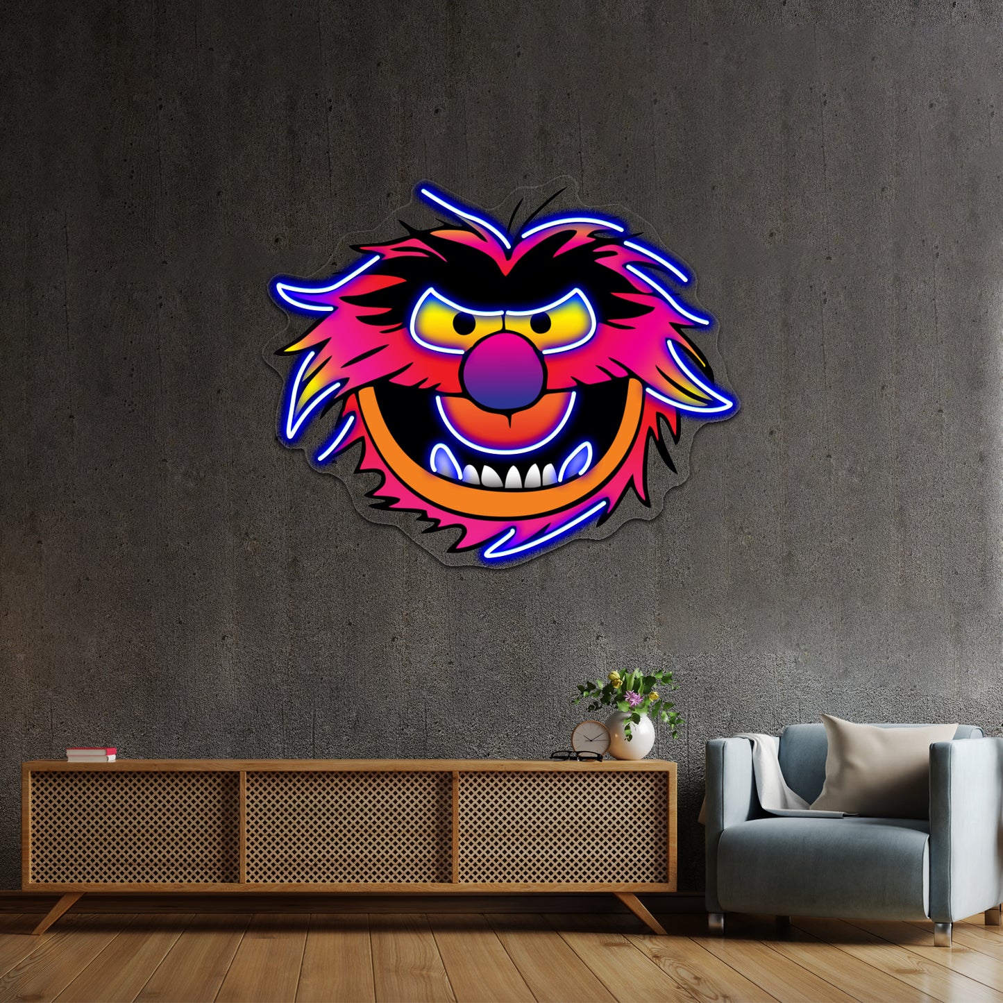 Muppet Face Animal Artwork Neon Sign Led