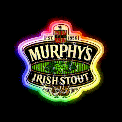 Murphys Beer Bar Decor Led Neon Sign Rgb Color - LED neon sign close-up detail