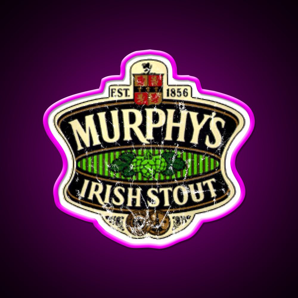 Murphys Beer Bar Decor Led Neon Sign Rgb Color - Neon sign mounted on wall in room