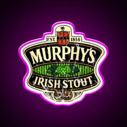 Murphys Beer Bar Decor Led Neon Sign Rgb Color - Neon sign mounted on wall in room