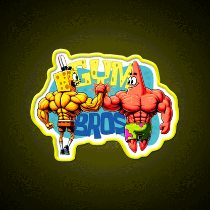 Muscle Beach Bros Gym Fitness Led Neon Sign Rgb Color