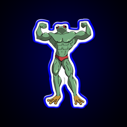 Muscle Frog Is Getting Those Gains Gym Fitness Led Neon Sign Rgb Color - LED neon sign view 5