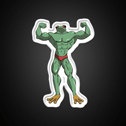 Muscle Frog Is Getting Those Gains Gym Fitness Led Neon Sign Rgb Color - Shineneon