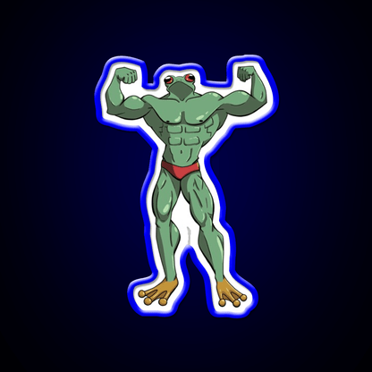 Muscle Frog Is Getting Those Gains Gym Fitness Led Neon Sign Rgb Color - Shineneon