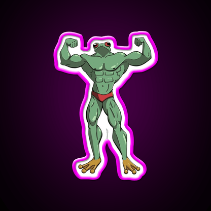 Muscle Frog Is Getting Those Gains Gym Fitness Led Neon Sign Rgb Color - Shineneon