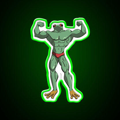 Muscle Frog Is Getting Those Gains Gym Fitness Led Neon Sign Rgb Color - Shineneon