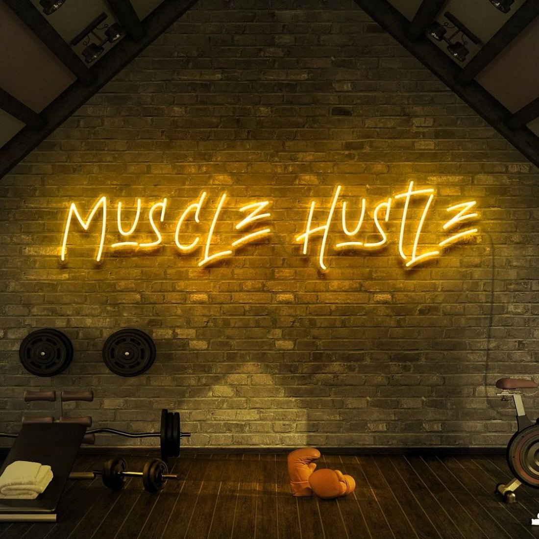 Muscle Hustle Led Sign Business Neon Sign - Shineneon