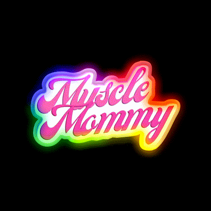 Muscle Mommy Gym Fitness Led Neon Sign Gym Room Sign Rgb Color - LED neon sign close-up detail