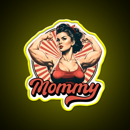 Muscle Mommy Retro Pin Up Gym Fitness Led Neon Sign Rgb Color