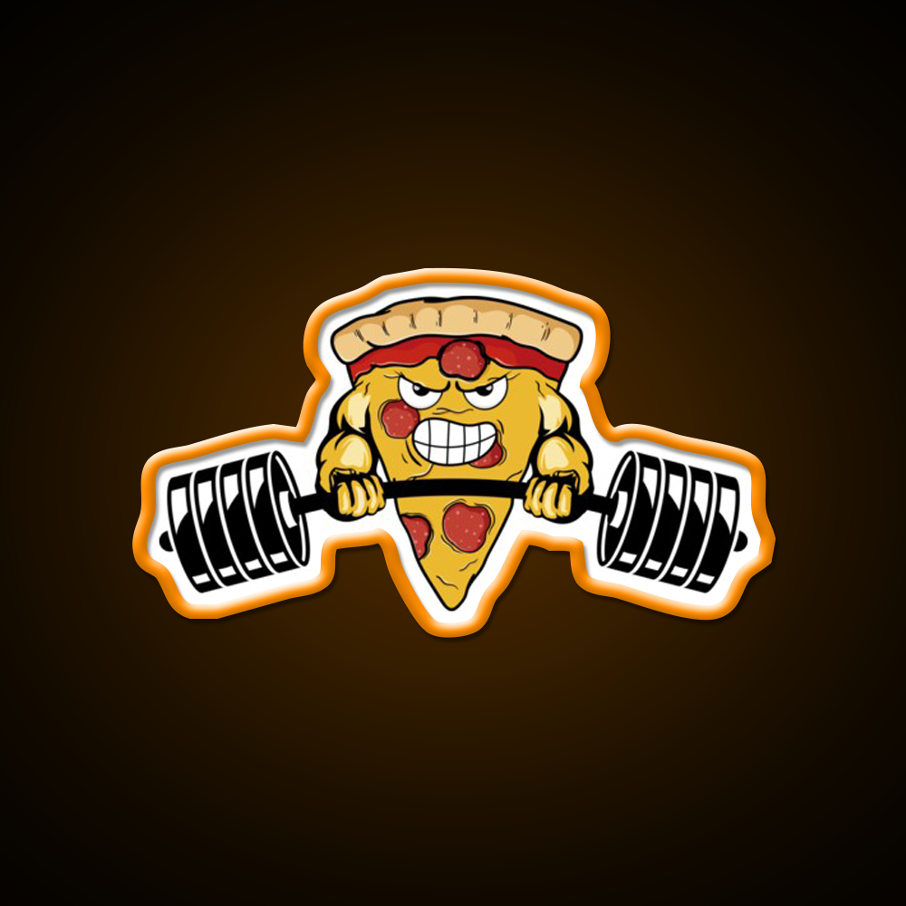 Muscle Pizza Powerlifting Crossfit Fitness Gym Fitness Led Neon Sign Rgb Color - LED neon sign view 6