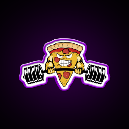 Muscle Pizza Powerlifting Crossfit Fitness Gym Fitness Led Neon Sign Rgb Color - LED neon sign view 9