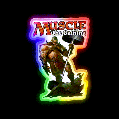 Muscle The Gaining Gym Fitness Led Neon Sign Rgb Color - LED neon sign close-up detail