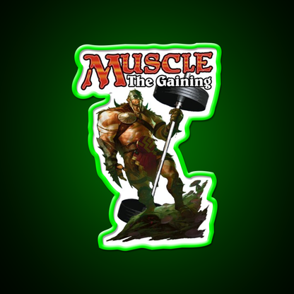 Muscle The Gaining Gym Fitness Led Neon Sign Rgb Color - LED neon sign view 8