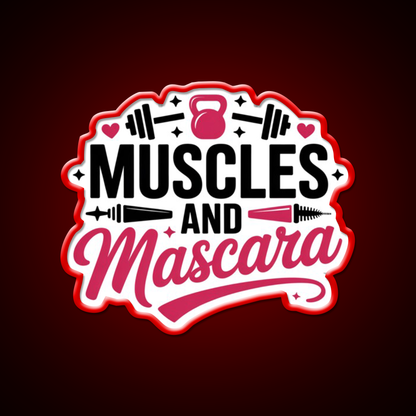 Muscles And Mascara Gym Fitness Led Neon Sign Rgb Color - LED neon sign view 10